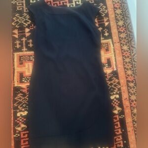 LK Bennett Navy Blue Wool Sheath Knee Length Dress DR Vally